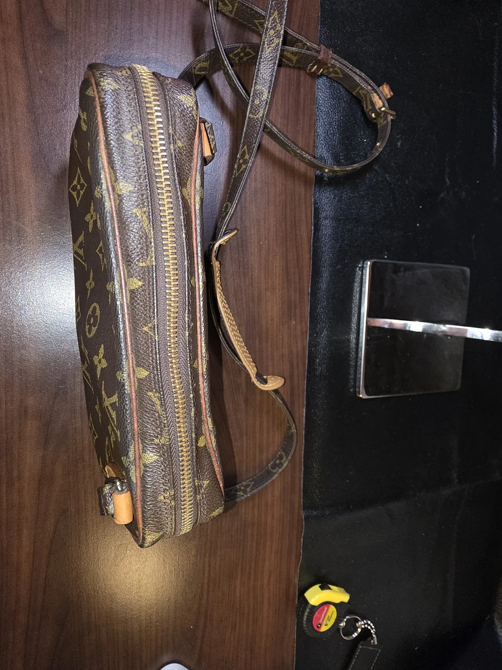 Vintage (1990) Louis Vuitton Marly Bandoulière in Monogram coated canvas.
